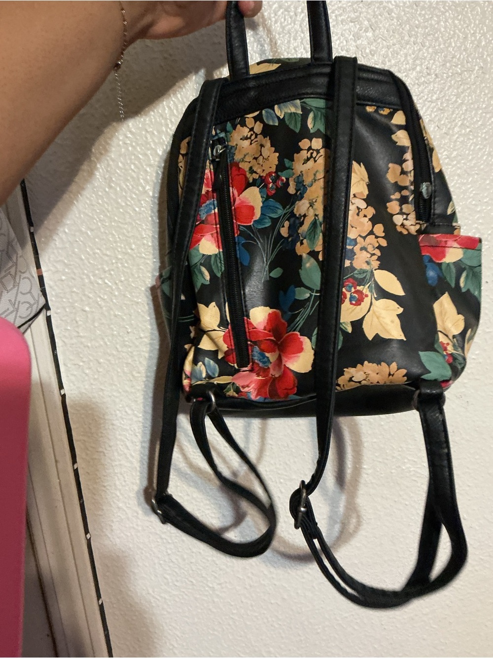 Floral Mini Backpack - Black Multicolor - Picture 4 of 4